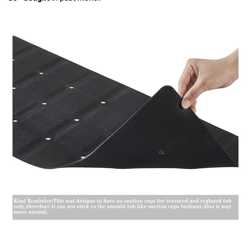 Foldable Non Slip Silicon Bath‎ 28-inch x 14-inch (Rectangular), Foldable-black